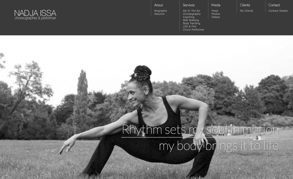 International Choreographer website screenshot